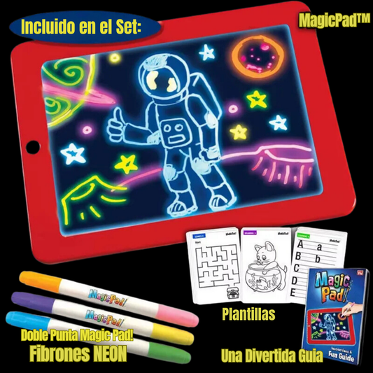 💡🖍️ MAGIC PAD CON LUZ LED NEÓN 🎨💡